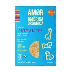 Pasta de Arroz y Quinua tipo Animalitos Orgánica sin Gluten (227g) América Orgánica