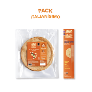 Pack Italianisímo: 1 Base de Pizza congelada (300g) + 1 Pasta Spaghetti (227g) Sin Gluten